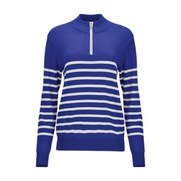JRB 1/4 Zip Sweater in Sapphire Blue