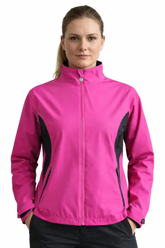 Island Green Ladies Waterproof Jacket in Cerise