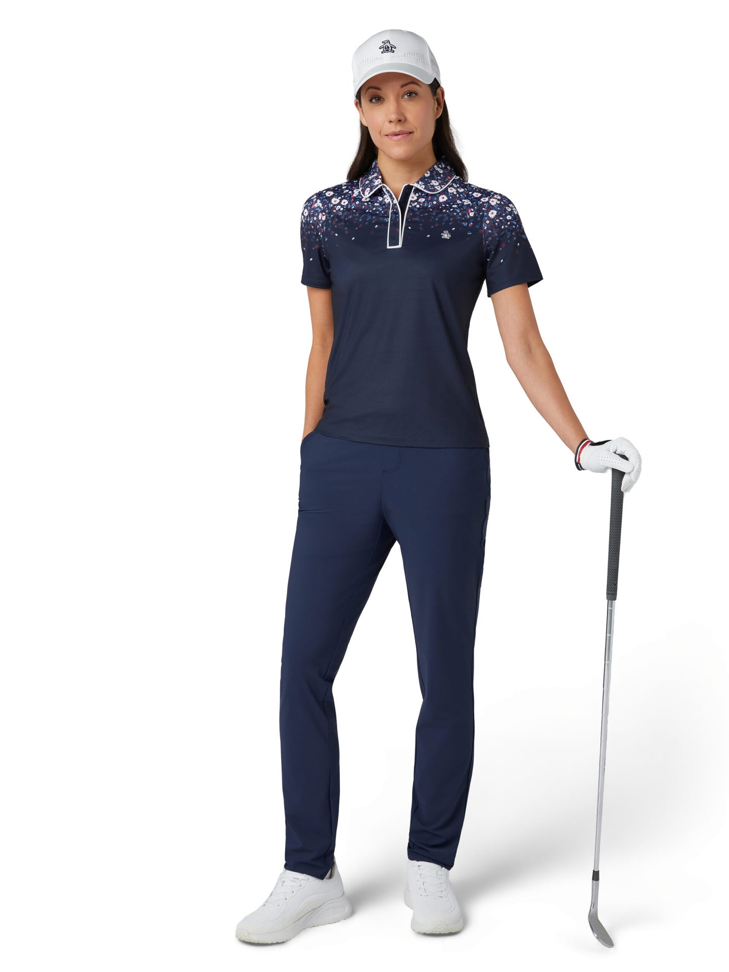 Original Penquin Zen Floral Short Sleeve Polo Top