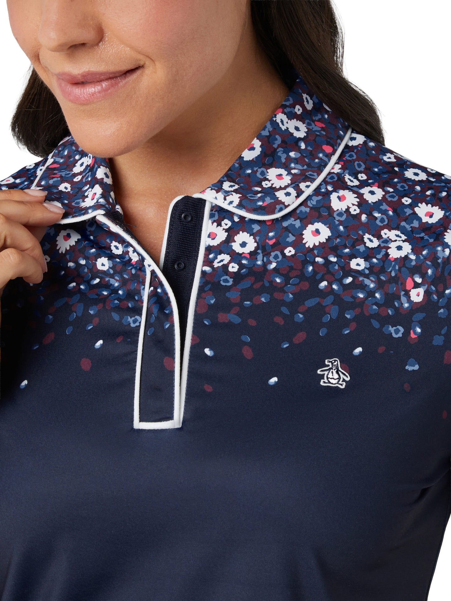 Original Penquin Zen Floral Short Sleeve Polo Top