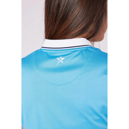 Swing out Sister Pickle Contrast Collar Sleeveless Polo  in Sky Blue