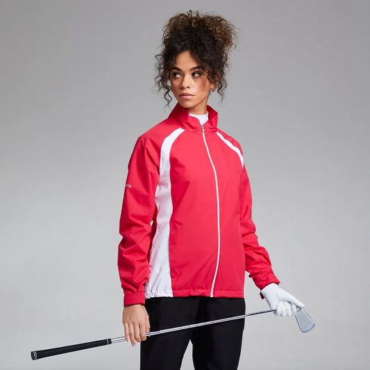 Ping Ladies Waterproof Jacket Rosebud/White