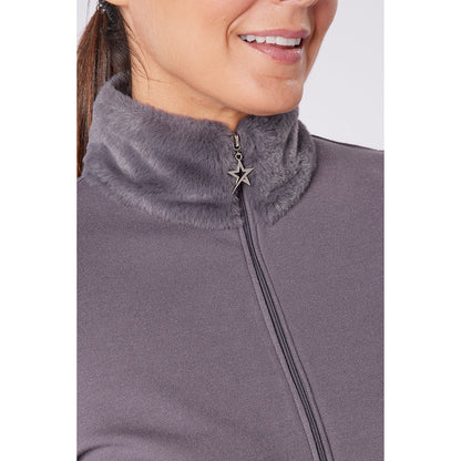 Swing out Sister Faux Fur Midlayer in Ultimate Grey